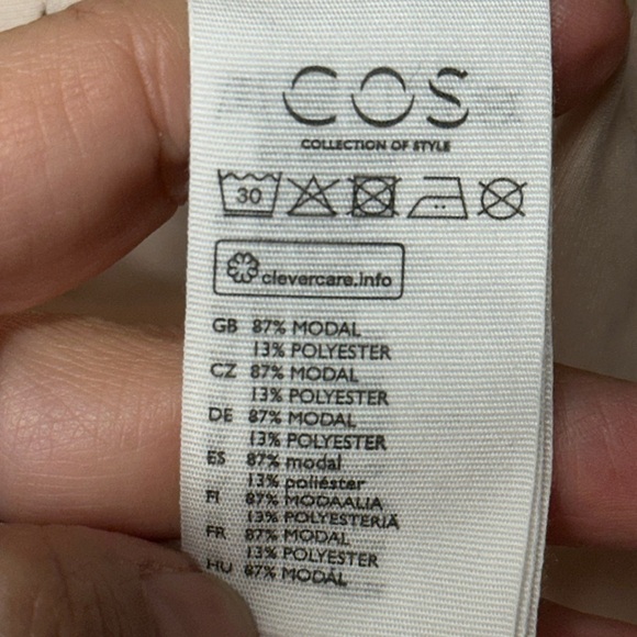 COS Collection of Style Minimalist Oversized Mock Neck Dress – Blush Beige - Picture 4 of 6